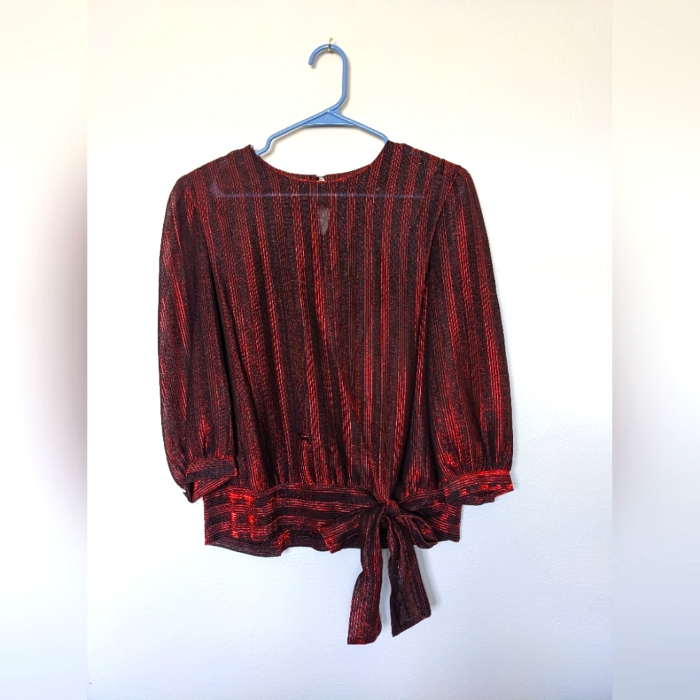 Frejani Red Iridescent Party Blouse